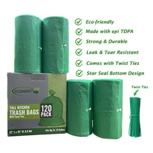 120 8L Biodegradable Kitchen Trash Bags