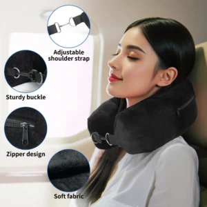 Velvet Neck Pillow Cover for Travel